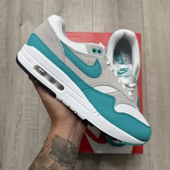Nike Air Max 1 SC Clear Jade Green White Sneakers Retro DZ4549-001 Size 9 Men - Picture 1 of 7
